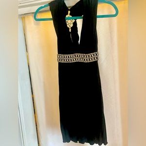 Sky black dress with Swarovski crystals